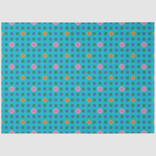 Kleurrijke Fish Custom Polka Dots Tissue Paper Tissuepapier (Voorkant)