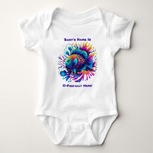 Kleurrijke Fish-o-Fish-ally hier!- Romper (Voorkant)