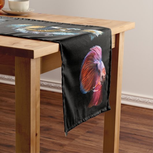 Kleurrijke Fish tafel runner Korte Tafelloper (Voorbeeld)
