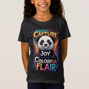 Kleurrijke Flair: Schattige Panda T-shirt
