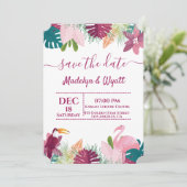 Kleurrijke Flamenco Jungle Stijl Kaart (Staand voorkant)