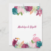 Kleurrijke Flamenco Jungle Stijl Kaart (Achterkant)