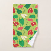 Kleurrijke flamingo bloemen patroon badhanddoekset bad handdoek (Handdoek)