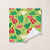 Kleurrijke flamingo bloemen patroon badhanddoekset bad handdoek (Wasdoekje)