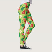 Kleurrijke flamingo bloemen patroon leggings (Rechts)