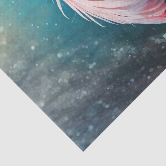 Kleurrijke Flamingo Ephemera Decoupage Tissuepapier (Detail)