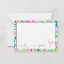 Kleurrijke Flamingo gepersonaliseerde briefkaarten
