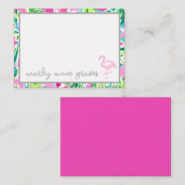 Kleurrijke Flamingo gepersonaliseerde briefkaarten