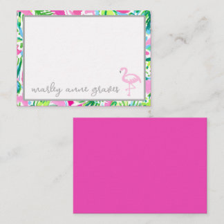 Kleurrijke Flamingo gepersonaliseerde briefkaarten