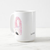 Kleurrijke flamingo hoofden Flamingo 0,44 l mok (Voorkant links)