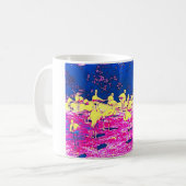 Kleurrijke Flamingo Ontwerp Beker Koffiemok (Voorkant links)