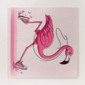 Kleurrijke Flamingo Puzzel voor Creatief Spelen (Horizontaal)
