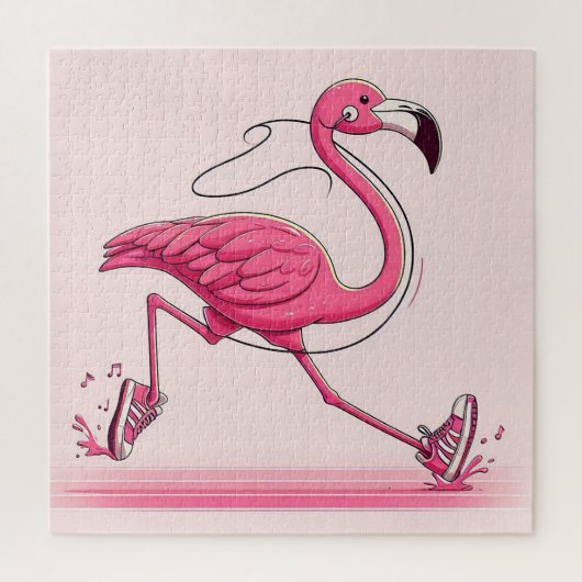 Kleurrijke Flamingo Puzzel voor Creatief Spelen (Verticaal)