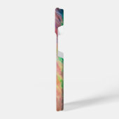 Kleurrijke flamingo veren iPhone hoesje (Linkerkant)