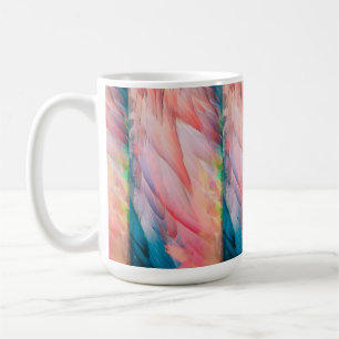 Kleurrijke flamingo veren koffiemok