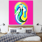 Kleurrijke Flapper Zeemeermin Thunder_Cove Canvas Afdruk (Insitu (Slaapkamer))
