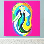 Kleurrijke Flapper Zeemeermin Thunder_Cove Canvas Afdruk (Insitu (Houten vloer))