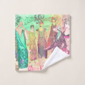 Kleurrijke flappers bad handdoek (Wasdoekje)