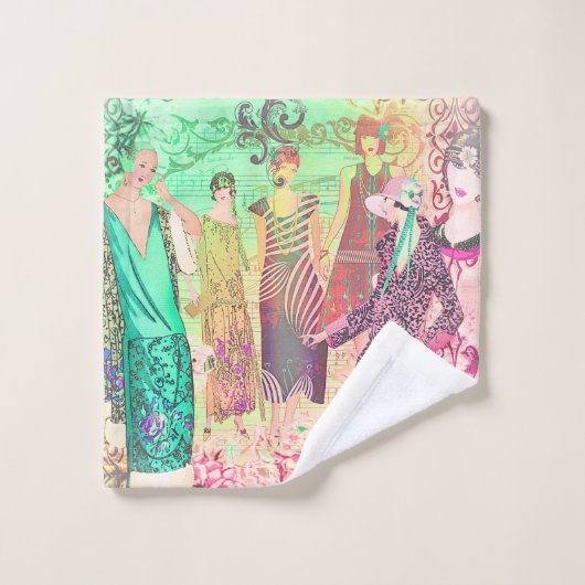 Kleurrijke flappers bad handdoek (Wasdoekje)