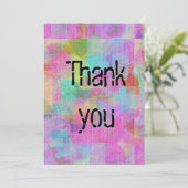 Kleurrijke flat dank u kaart (Staand voorkant)
