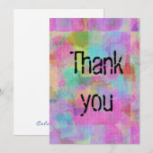 Kleurrijke flat dank u kaart (Voorkant / Achterkant)
