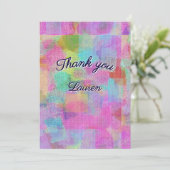 Kleurrijke flat dank u kaart (Staand voorkant)