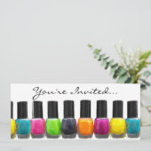 Kleurrijke flesjes, Nail Salon Spa Mestpartij Kaart (Staand voorkant)