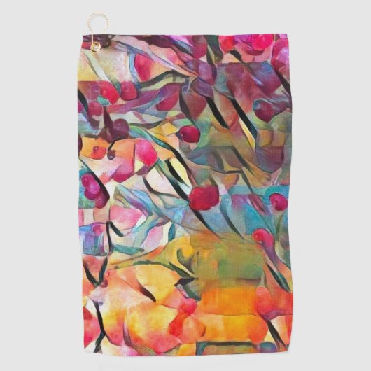 Kleurrijke flessen golfhanddoek (Voorkant)