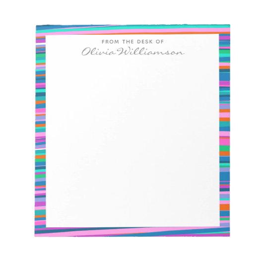 Kleurrijke flesvormige strepen voor afspeelbare he notitieblok (Voorkant)