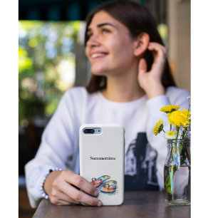 Kleurrijke flips flops waterverf aanpasbaar Case-Mate iPhone case