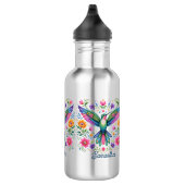 Kleurrijke Flok Kunst Kolibrie Waterfles (Rechts)