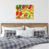 KLEURRIJKE FLORA #1 CANVAS AFDRUK (Insitu (Slaapkamer))