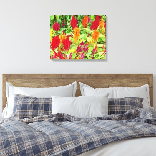 KLEURRIJKE FLORA #1 CANVAS AFDRUK (Insitu (Slaapkamer))