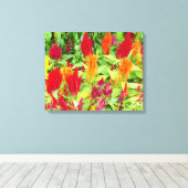 KLEURRIJKE FLORA #1 CANVAS AFDRUK (Insitu (Houten vloer))