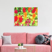 KLEURRIJKE FLORA #1 CANVAS AFDRUK (Insitu (Woonkamer))