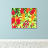 KLEURRIJKE FLORA #1 CANVAS AFDRUK (Insitu (Houten vloer))
