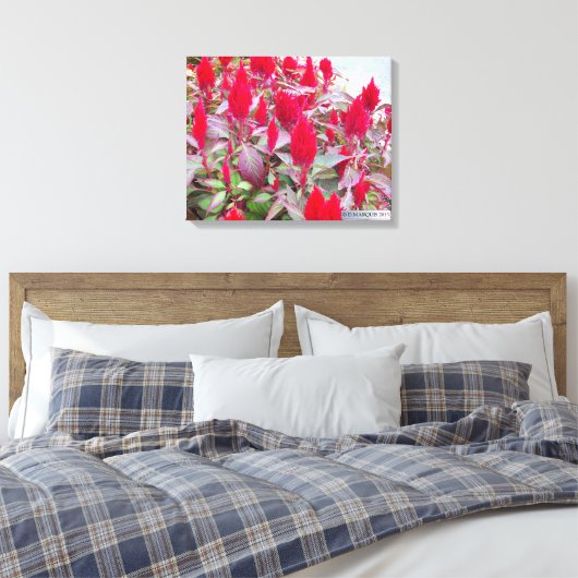 KLEURRIJKE FLORA #2 CANVAS AFDRUK (Insitu (Slaapkamer))