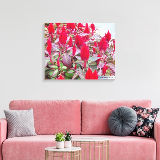 KLEURRIJKE FLORA #2 CANVAS AFDRUK (Insitu (Woonkamer))