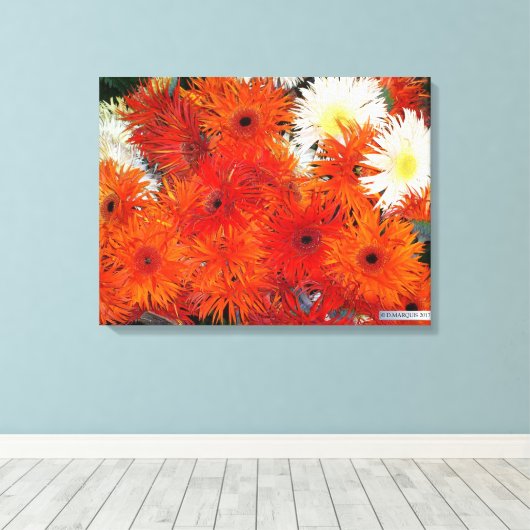 KLEURRIJKE FLORA #5 CANVAS (Insitu (Houten vloer))