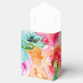 Kleurrijke flora Modern Rustic Botanical Kraft Bedankdoosjes (Geopend)