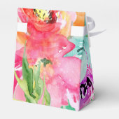 Kleurrijke flora Modern Rustic Botanical Kraft Bedankdoosjes (Achterkant)