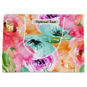 Kleurrijke flora Modern Rustic Botanical Kraft Groot Cadeauzakje (Voorkant)