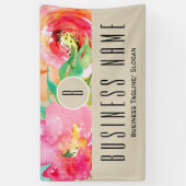 Kleurrijke flora Modern Rustic Botanical Kraft Spandoek (Verticaal)