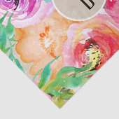 Kleurrijke flora Modern Rustic Botanical Kraft Tissuepapier (Detail)