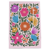 kleurrijke flora Pasen Eieren Naam Medium Cadeauzakje (Achterkant)