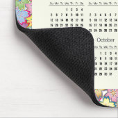 Kleurrijke Floral 2024 Kalender Mousepad Muismat (Hoek)