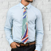 Kleurrijke Floral Abstract Art Pattern van E.A. Sé Stropdas