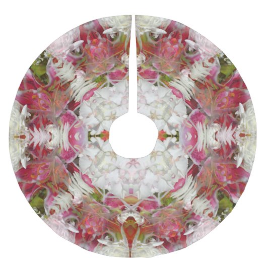 Kleurrijke Floral Abstract Kerstboom Rok (Voorkant)