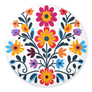 Kleurrijke Floral accent knop
