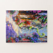 Kleurrijke Floral Alley in de lente Legpuzzel (Horizontaal)